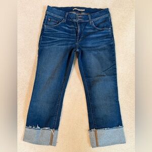 Hudson Jeans Cropped Cuffed Denim